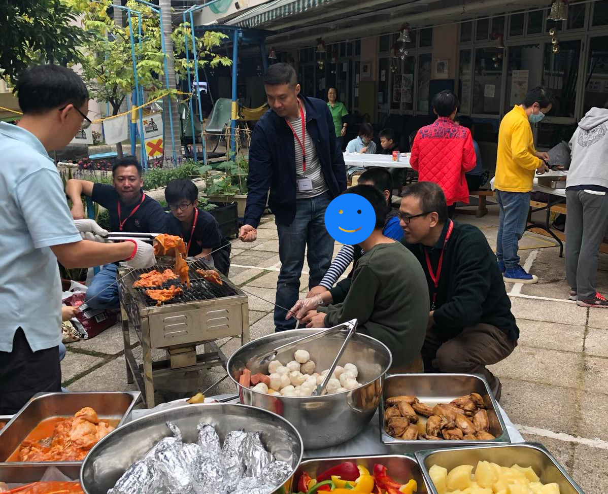 BBQ at Lok Yi School with volunteers